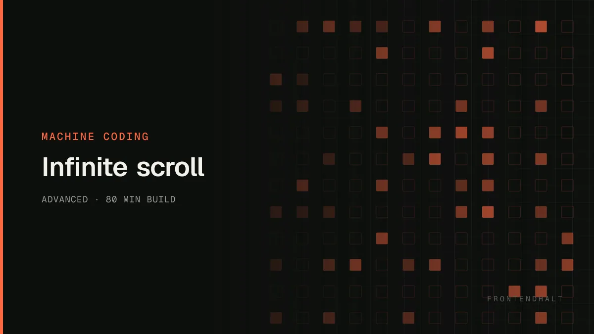 Infinite scroll interface reference