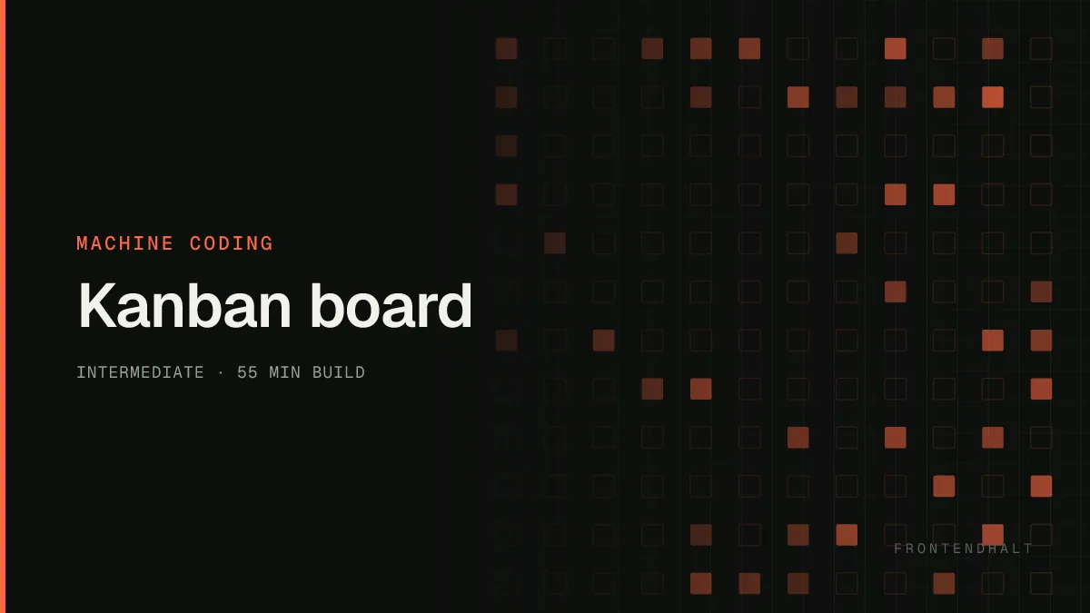 Kanban board interface reference
