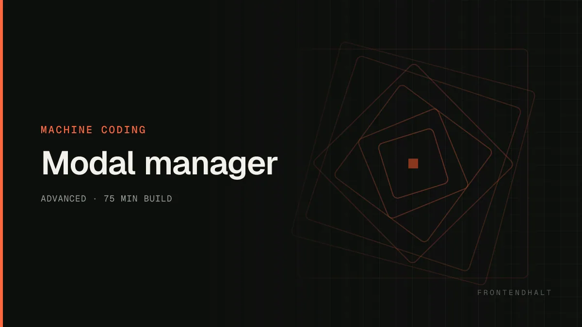 Modal manager interface reference