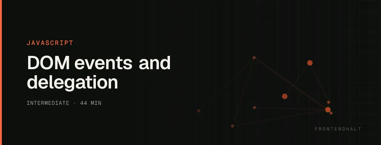 DOM events and delegation visual explanation