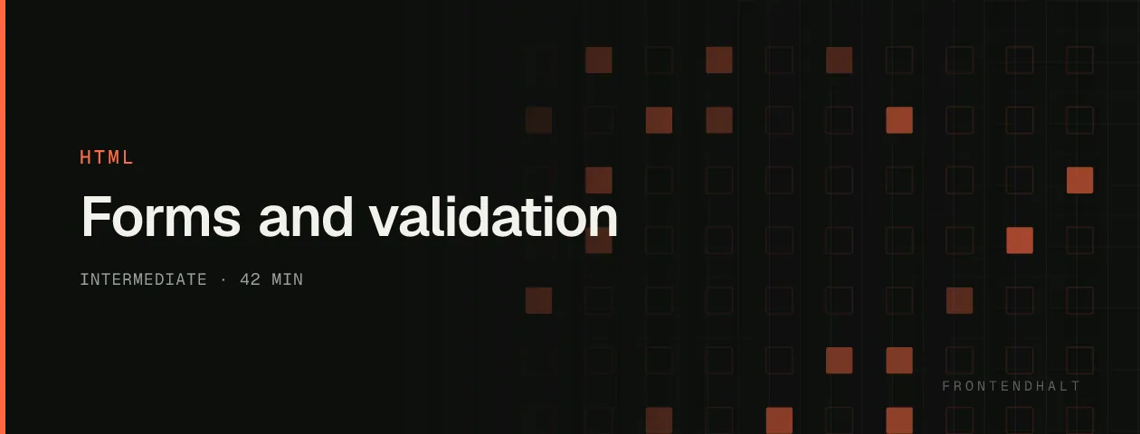 Forms and validation visual explanation