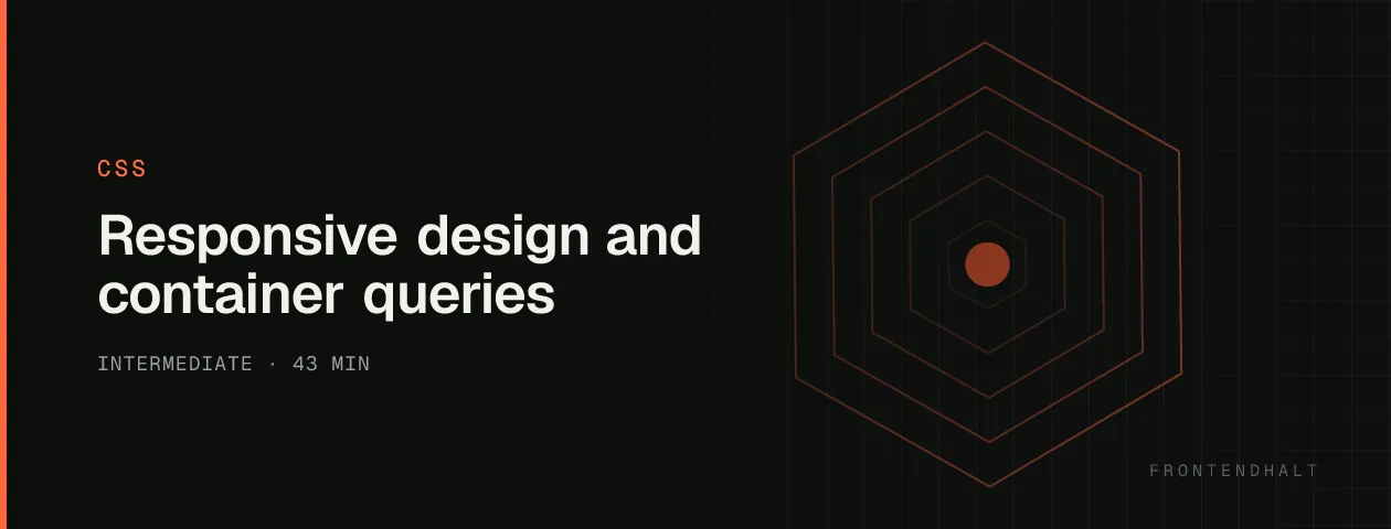 Responsive design and container queries visual explanation
