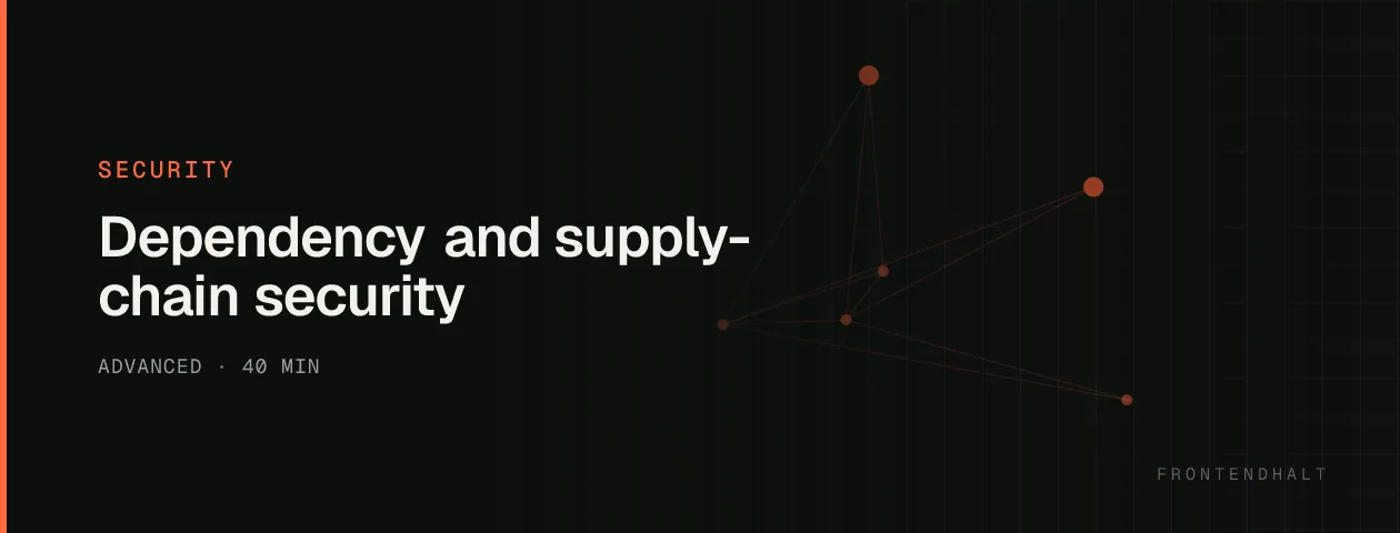 Dependency and supply-chain security visual explanation