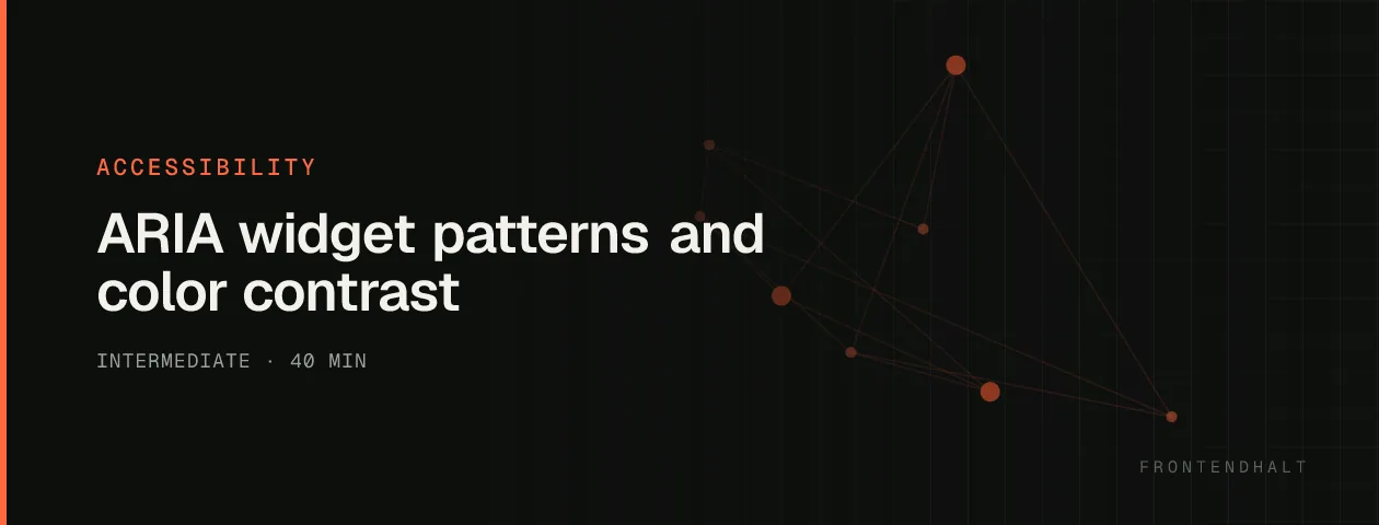 ARIA widget patterns and color contrast visual explanation