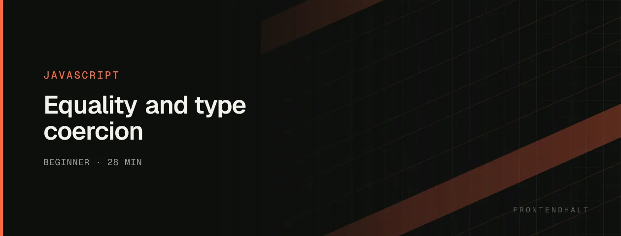 Equality and type coercion visual explanation