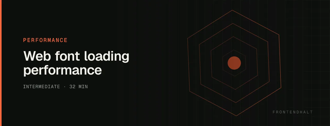 Web font loading performance visual explanation