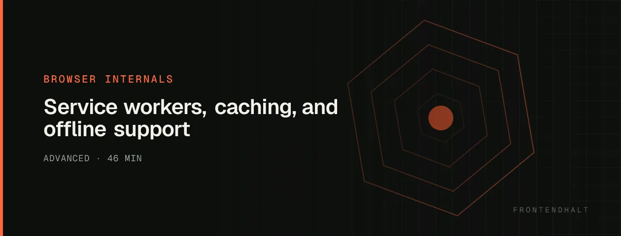 Service workers, caching, and offline support visual explanation