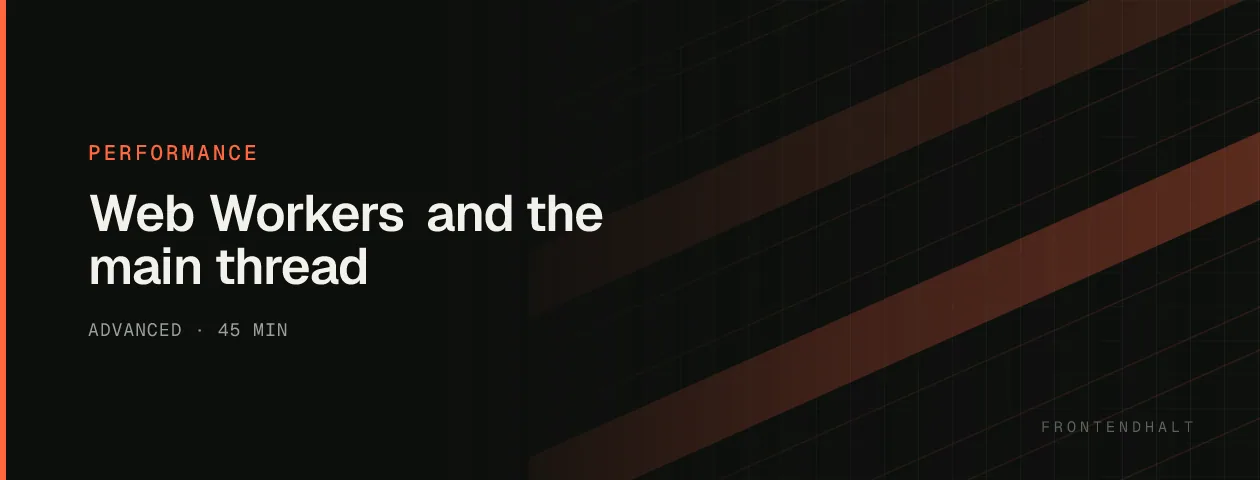 Web Workers and the main thread visual explanation